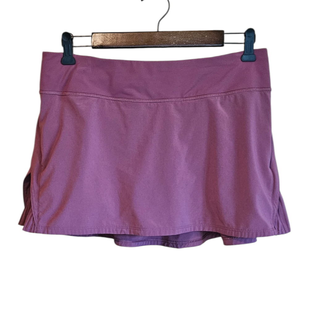 Lululemon Pace Rival Athletic Skirt Skort Size 8 Purple Pleated Tennis Running